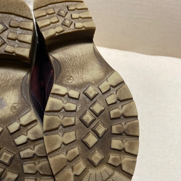 V italia Giovanni Pewter 39 Leather rare 6” boots Women's heeled red gold 8.5 - Picture 9 of 17